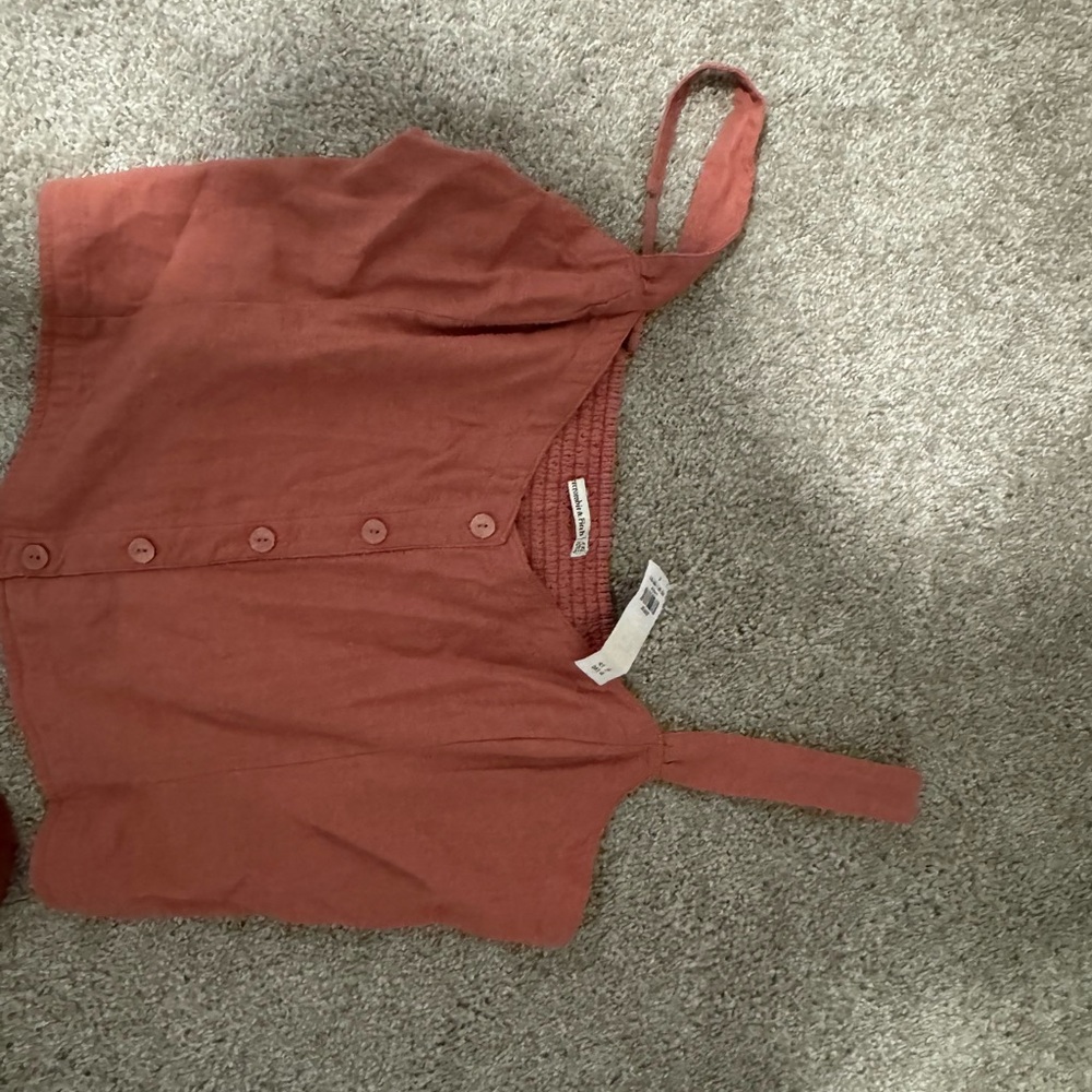 Abercrombie & Fitch Terracotta Sleeveless Blouse